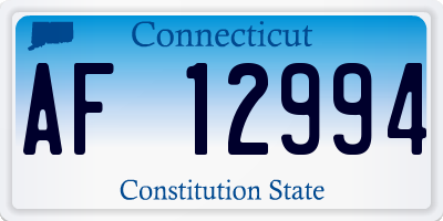 CT license plate AF12994