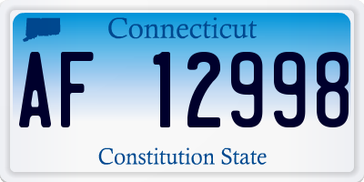 CT license plate AF12998