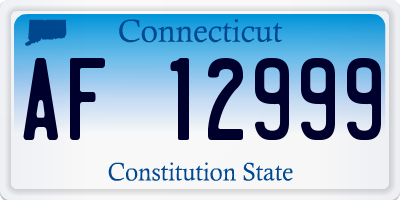 CT license plate AF12999