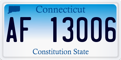 CT license plate AF13006