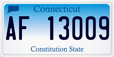 CT license plate AF13009