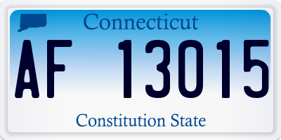 CT license plate AF13015
