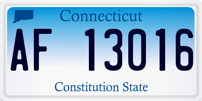 CT license plate AF13016
