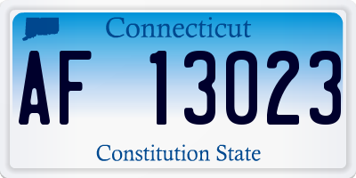 CT license plate AF13023