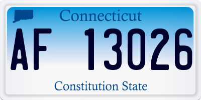 CT license plate AF13026