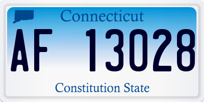CT license plate AF13028