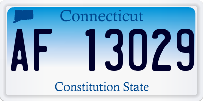 CT license plate AF13029