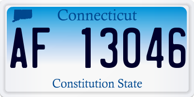 CT license plate AF13046