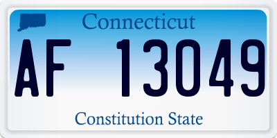 CT license plate AF13049