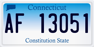 CT license plate AF13051