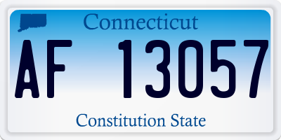 CT license plate AF13057