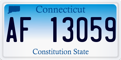 CT license plate AF13059