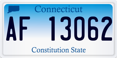 CT license plate AF13062