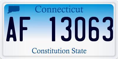 CT license plate AF13063