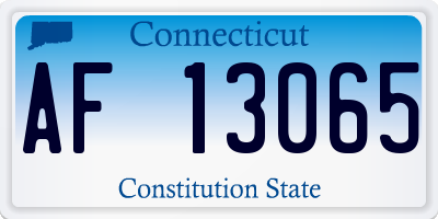 CT license plate AF13065