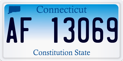 CT license plate AF13069