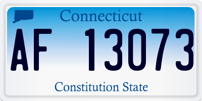 CT license plate AF13073