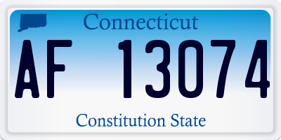 CT license plate AF13074