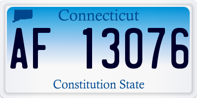 CT license plate AF13076