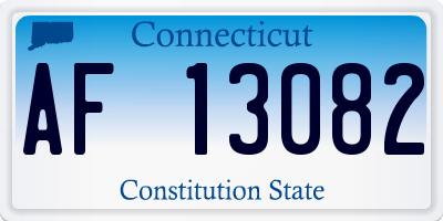 CT license plate AF13082