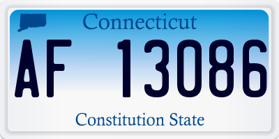 CT license plate AF13086