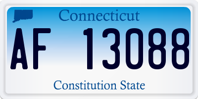 CT license plate AF13088