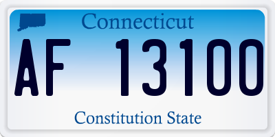 CT license plate AF13100