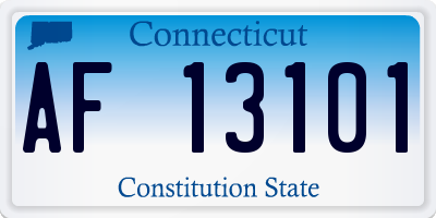 CT license plate AF13101