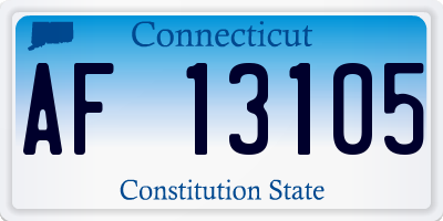 CT license plate AF13105