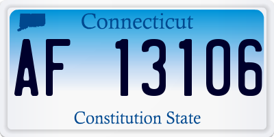 CT license plate AF13106