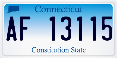 CT license plate AF13115