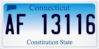 CT license plate AF13116