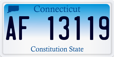 CT license plate AF13119