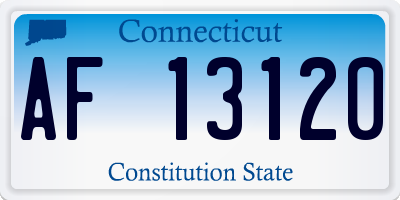 CT license plate AF13120