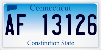 CT license plate AF13126