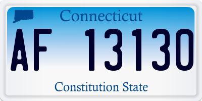 CT license plate AF13130