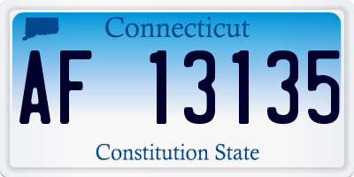CT license plate AF13135