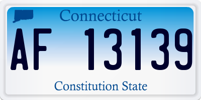 CT license plate AF13139