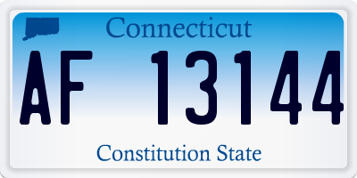 CT license plate AF13144