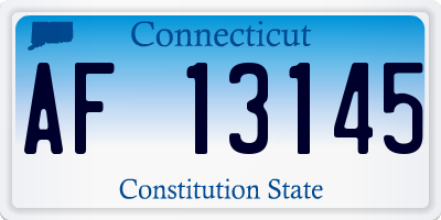 CT license plate AF13145