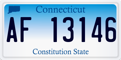 CT license plate AF13146