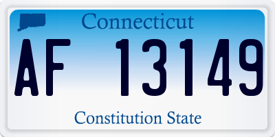 CT license plate AF13149