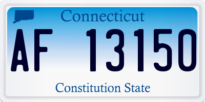 CT license plate AF13150