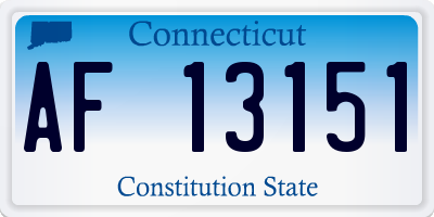CT license plate AF13151
