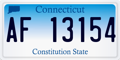 CT license plate AF13154