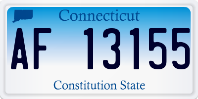 CT license plate AF13155