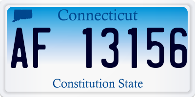 CT license plate AF13156