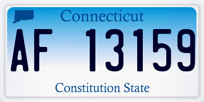 CT license plate AF13159