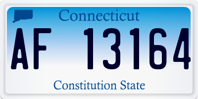 CT license plate AF13164