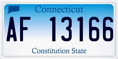 CT license plate AF13166